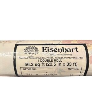 Eisenhart Wallpaper Double Roll Floral Pattern Pre-Pasted Strippable 56.2 sq ft